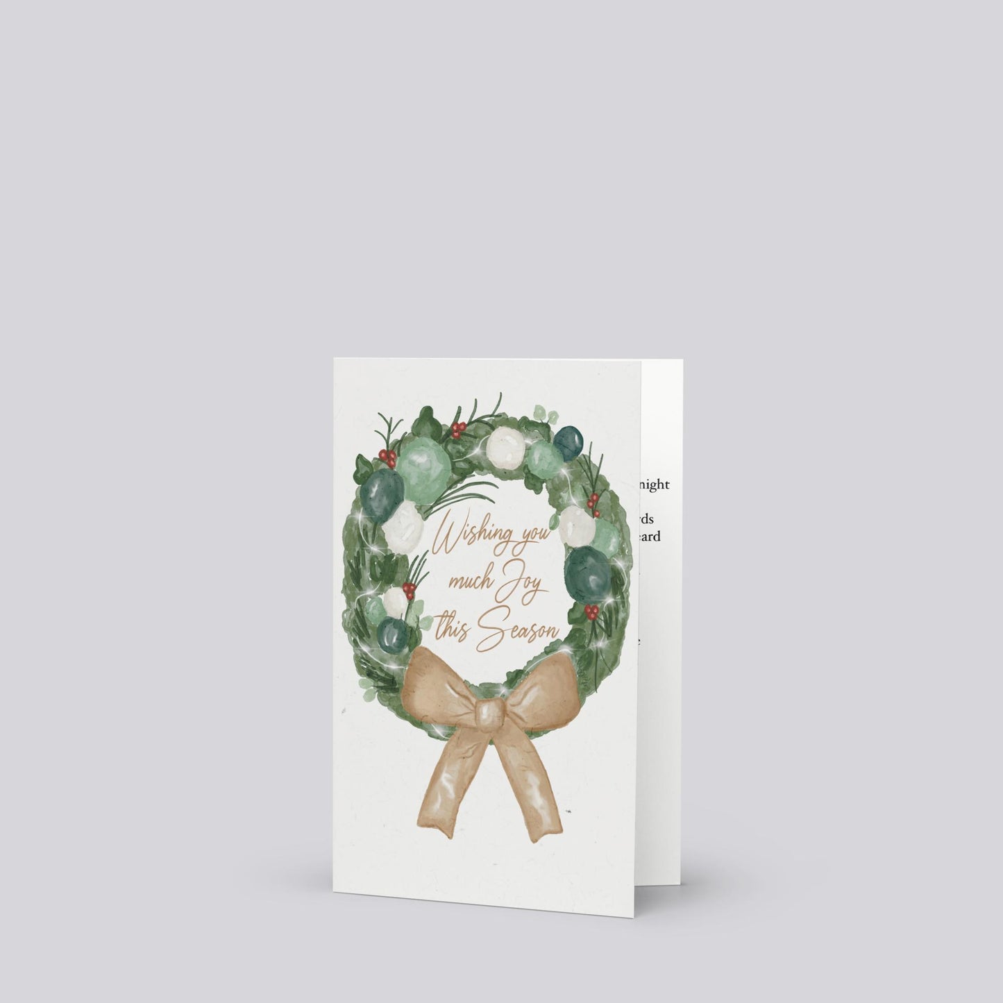 "Christmas Wreath" (Grief Friendly) Christmas Greeting Card