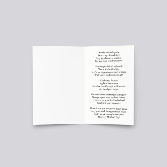 A Moment's Reflection - NEW! Mother's Day Card (Pickup date May 10th)