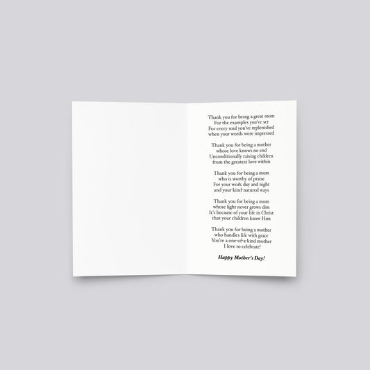 A New Dawn- NEW! Mother's Day Card (Pickup date May 10th)