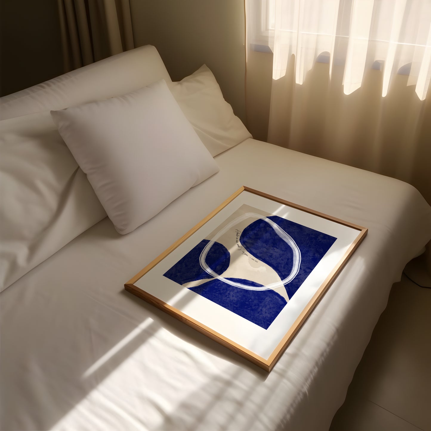 Abide In Me (oceans blue) - John 15:4 Art Print