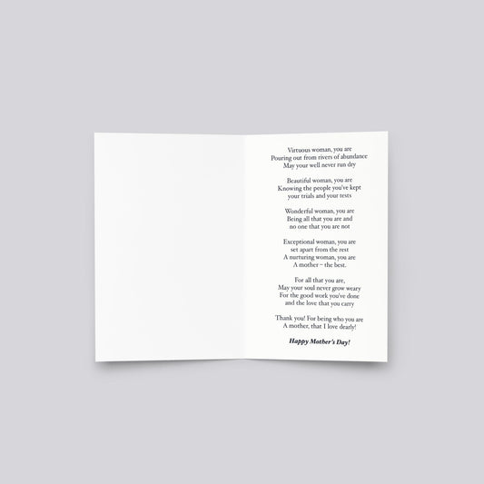 Fresh Morning Glory - NEW! Mother's Day Card (Pickup date May 10th)