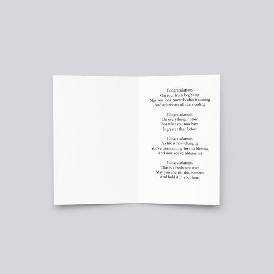 "Fresh New Start" Congratulations Greeting Card (lemons)