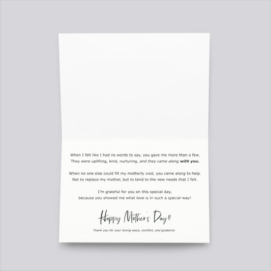 Cala Lily Mother's Day Card - ** Grief/Loss Friendly**( for Mother-Like Figures)