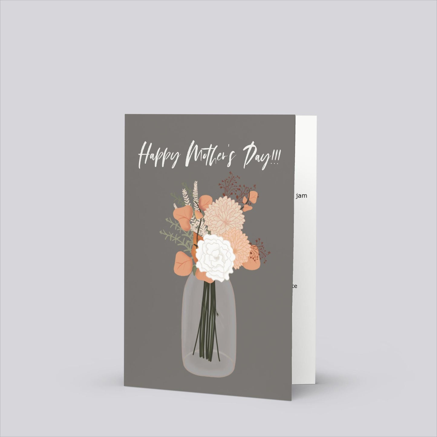 Floral Vase Mother's Day Card - ** Grief/Loss Friendly** (for Mother-Like Figures)