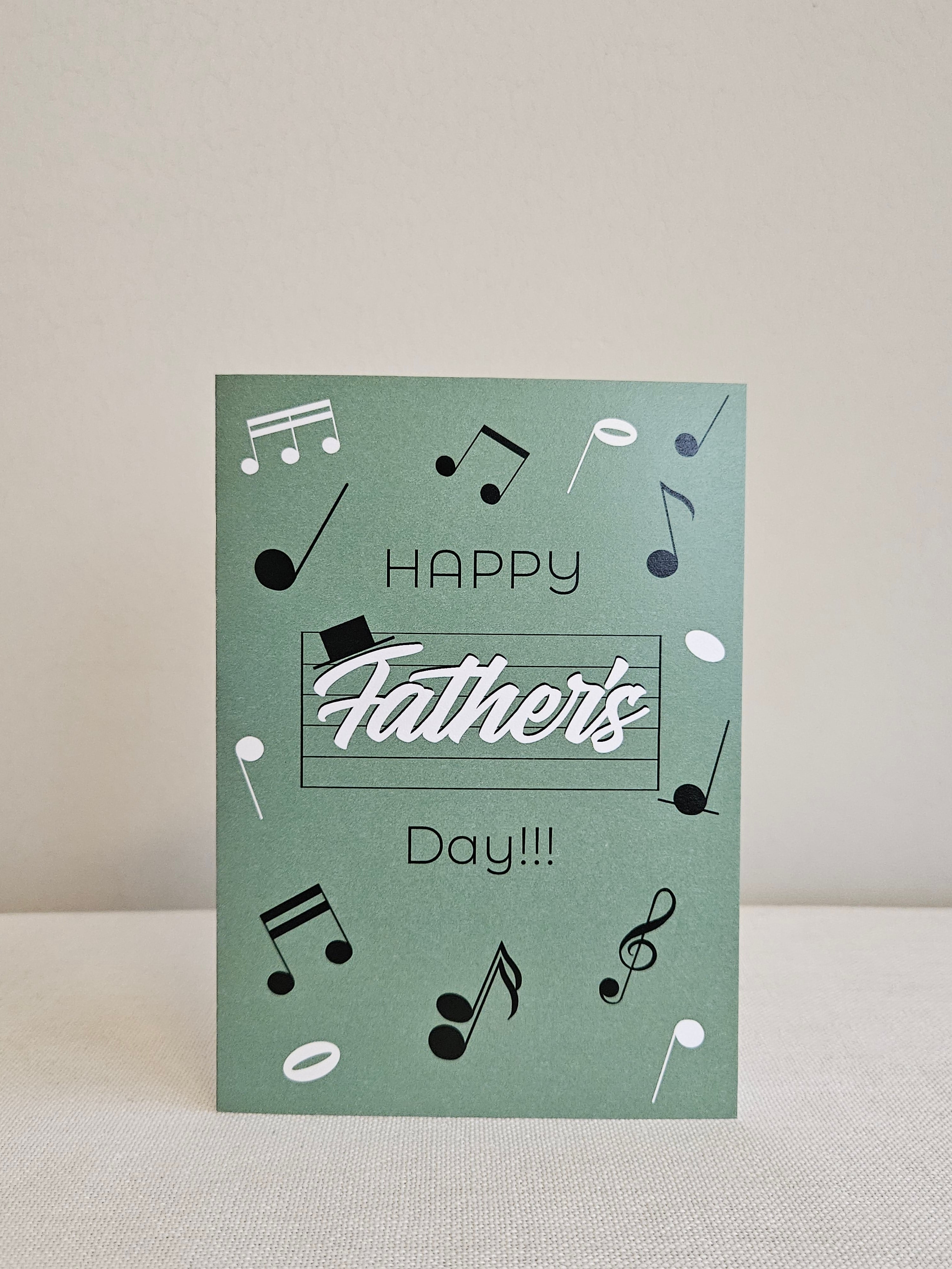 "You Never Miss A Beat! " Music Themed Father's Day Card