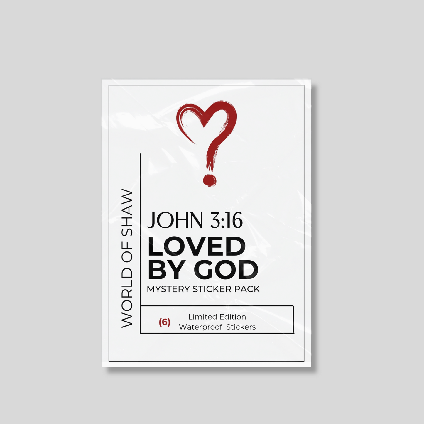 John 3:16 LOVED BY GOD Mystery Sticker Pack (Limited Edition)