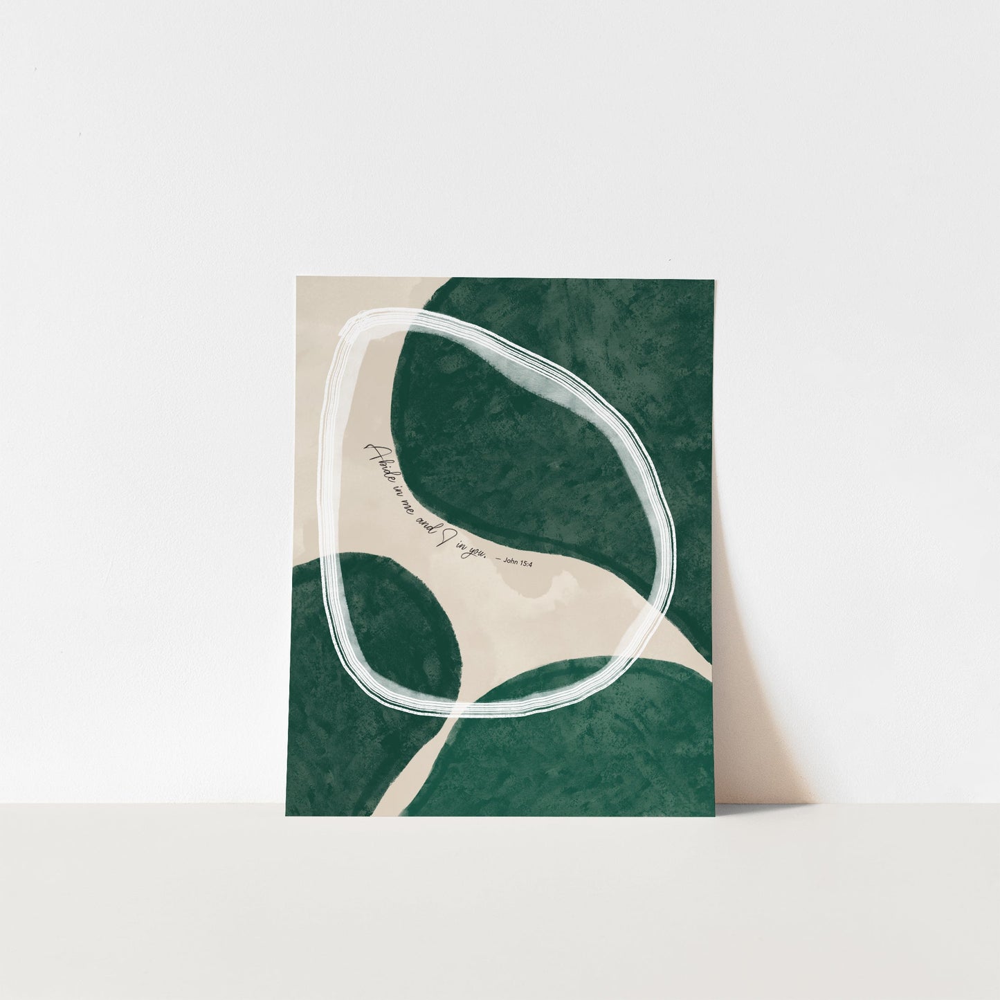 Abide In Me (Pasture Green) - John 15:4 Art Print