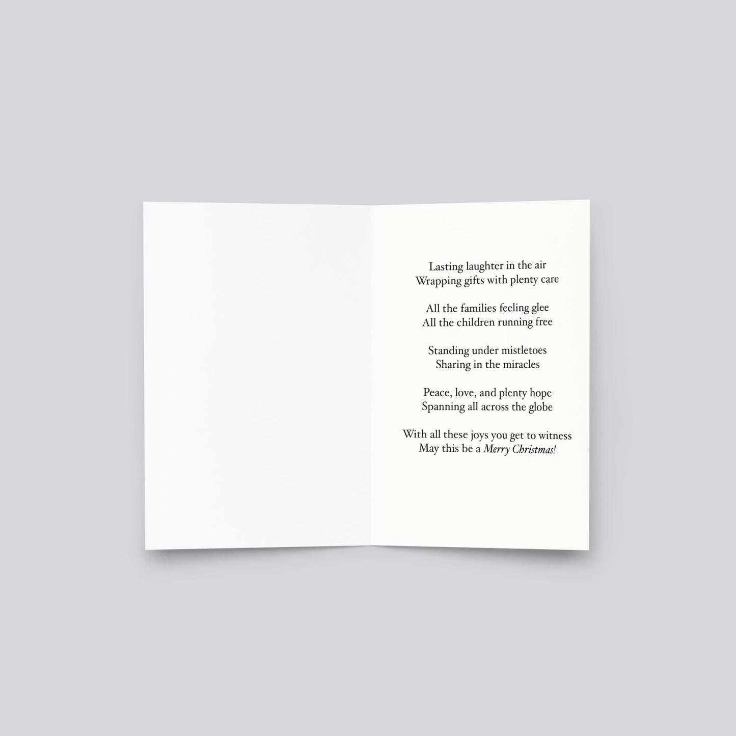 "Boxed Ornaments" Christmas Greeting Card