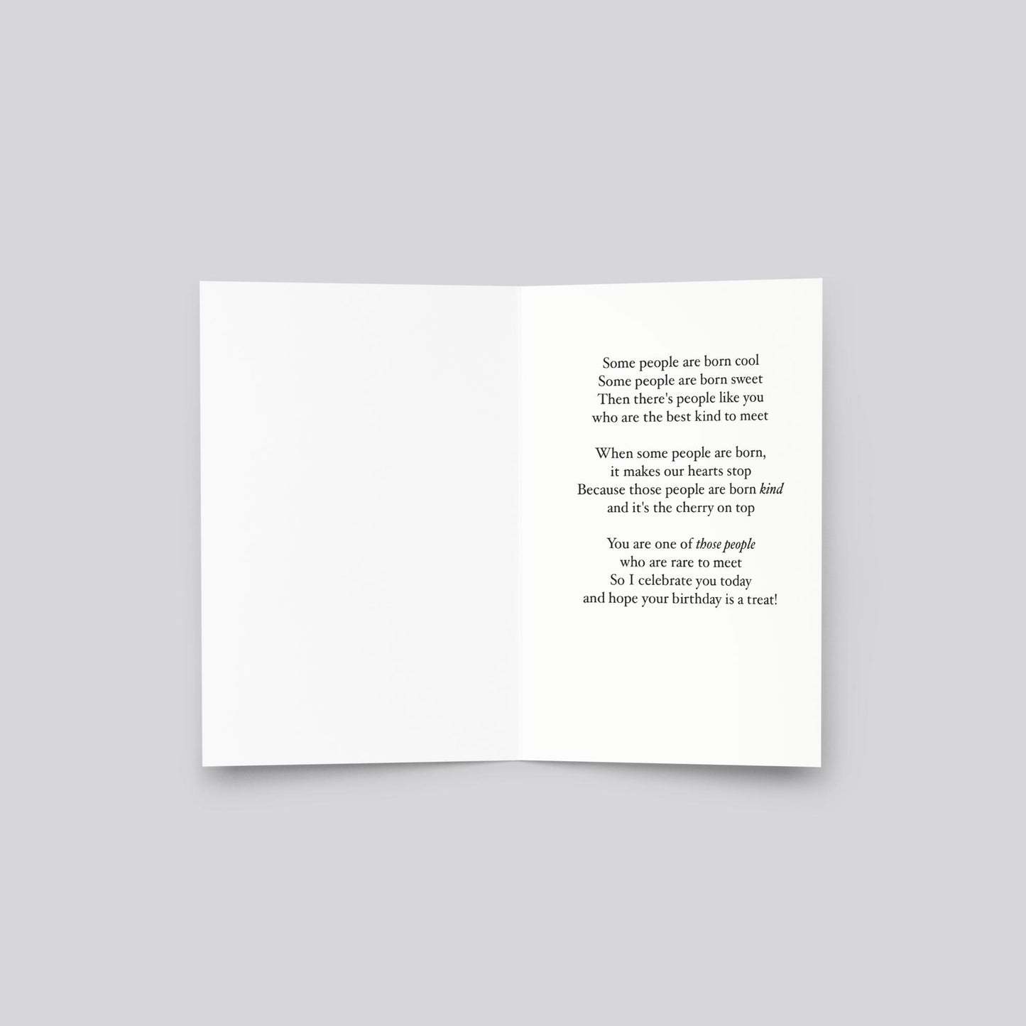 "Cherry On Top/ Ice Cream" Birthday Greeting Card