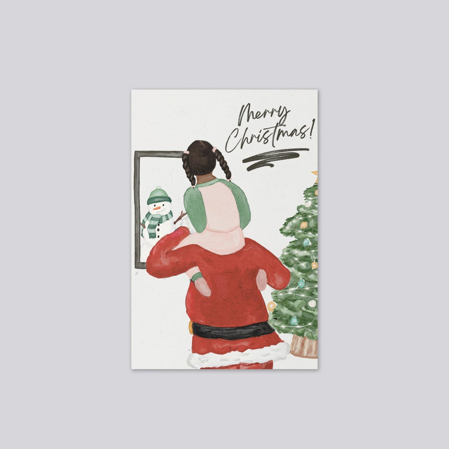"Christmas with Santa " Christmas Greeting Card