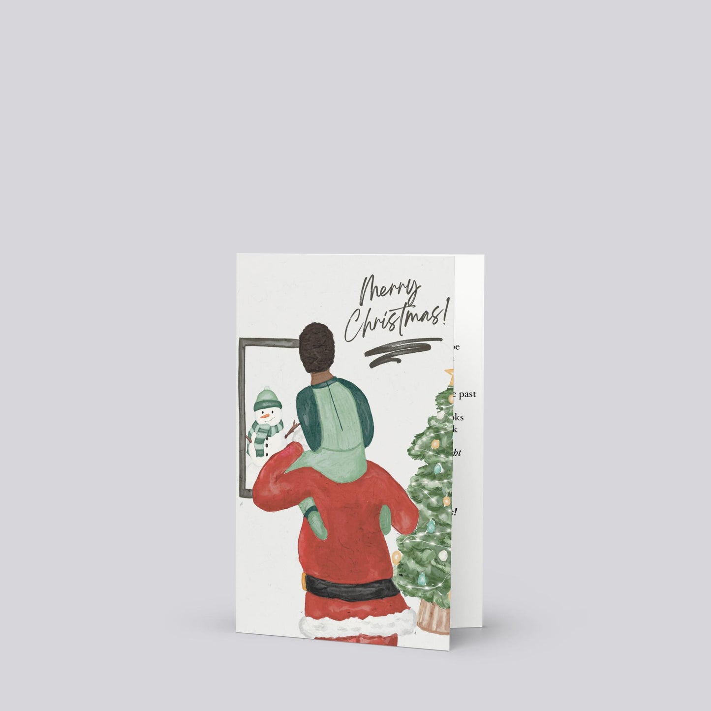 "Christmas with Santa " (Little Boy) Christmas Greeting Card