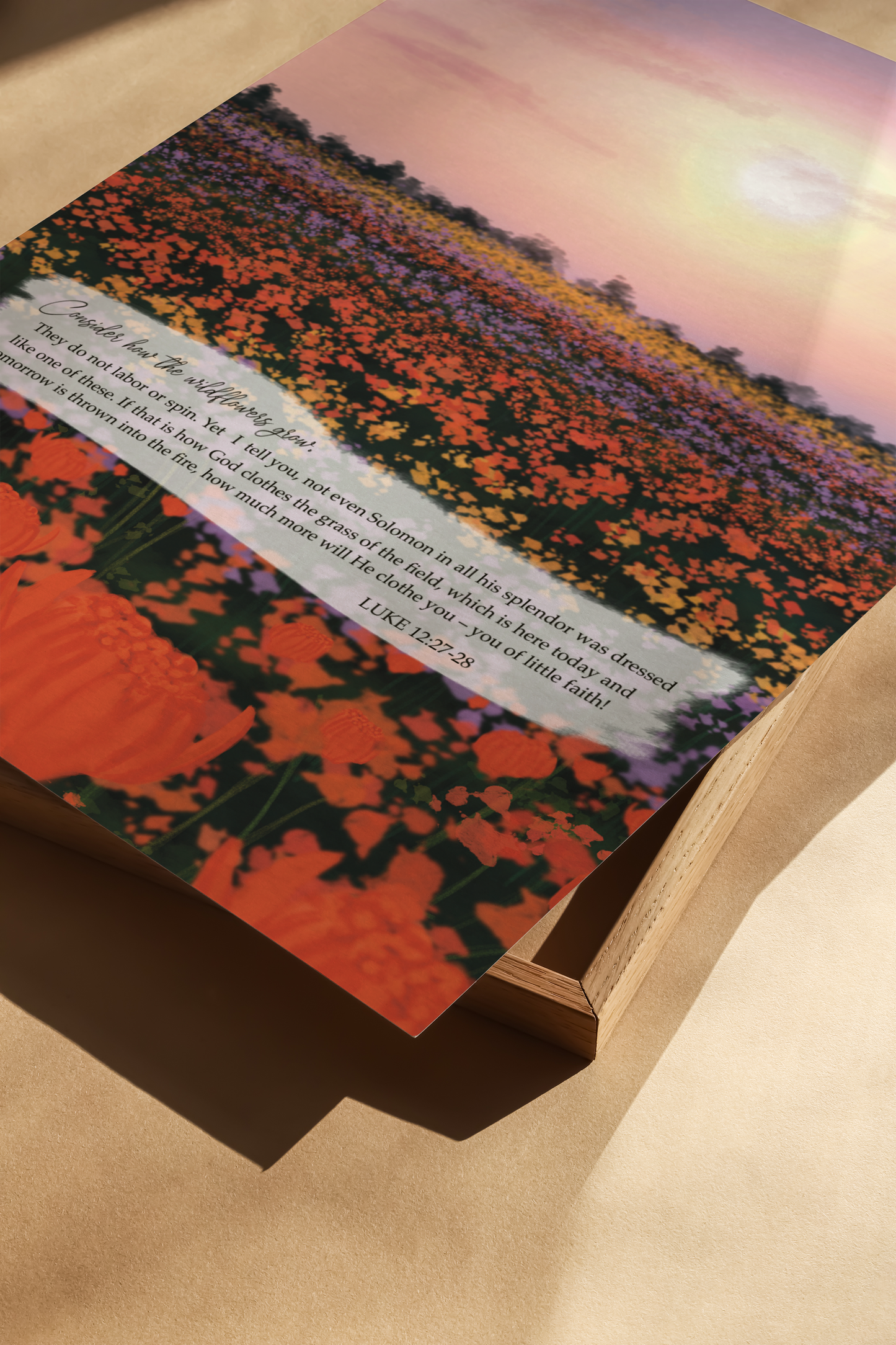 Floral Sunrise - Luke 12:27-28 Art print (Mothers Day Bundle option included)