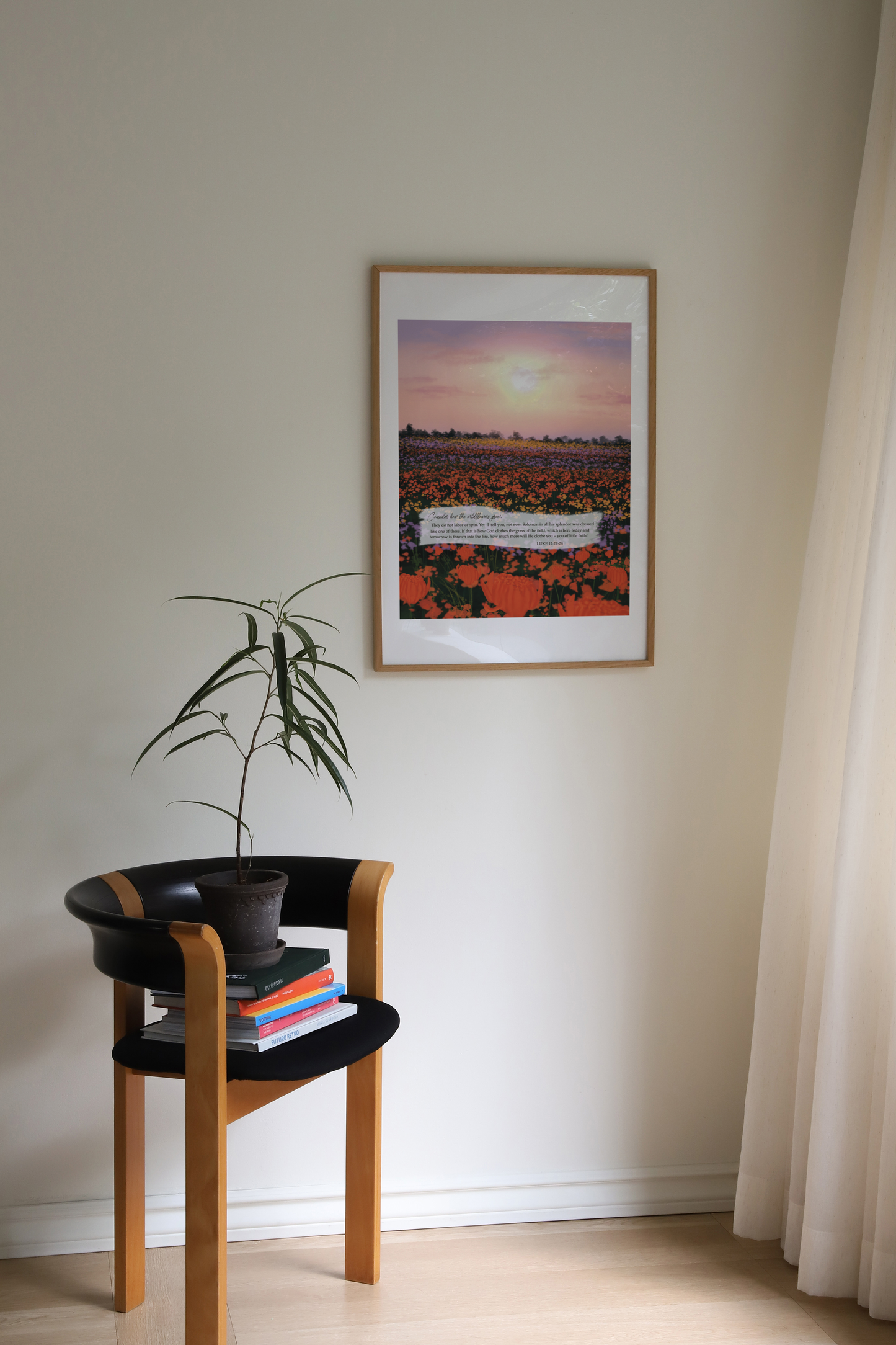 Floral Sunrise - Luke 12:27-28 Art print (Mothers Day Bundle option included)