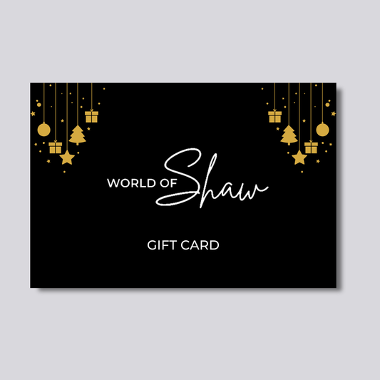 World of Shaw Black & Gold Christmas E- Gift Card