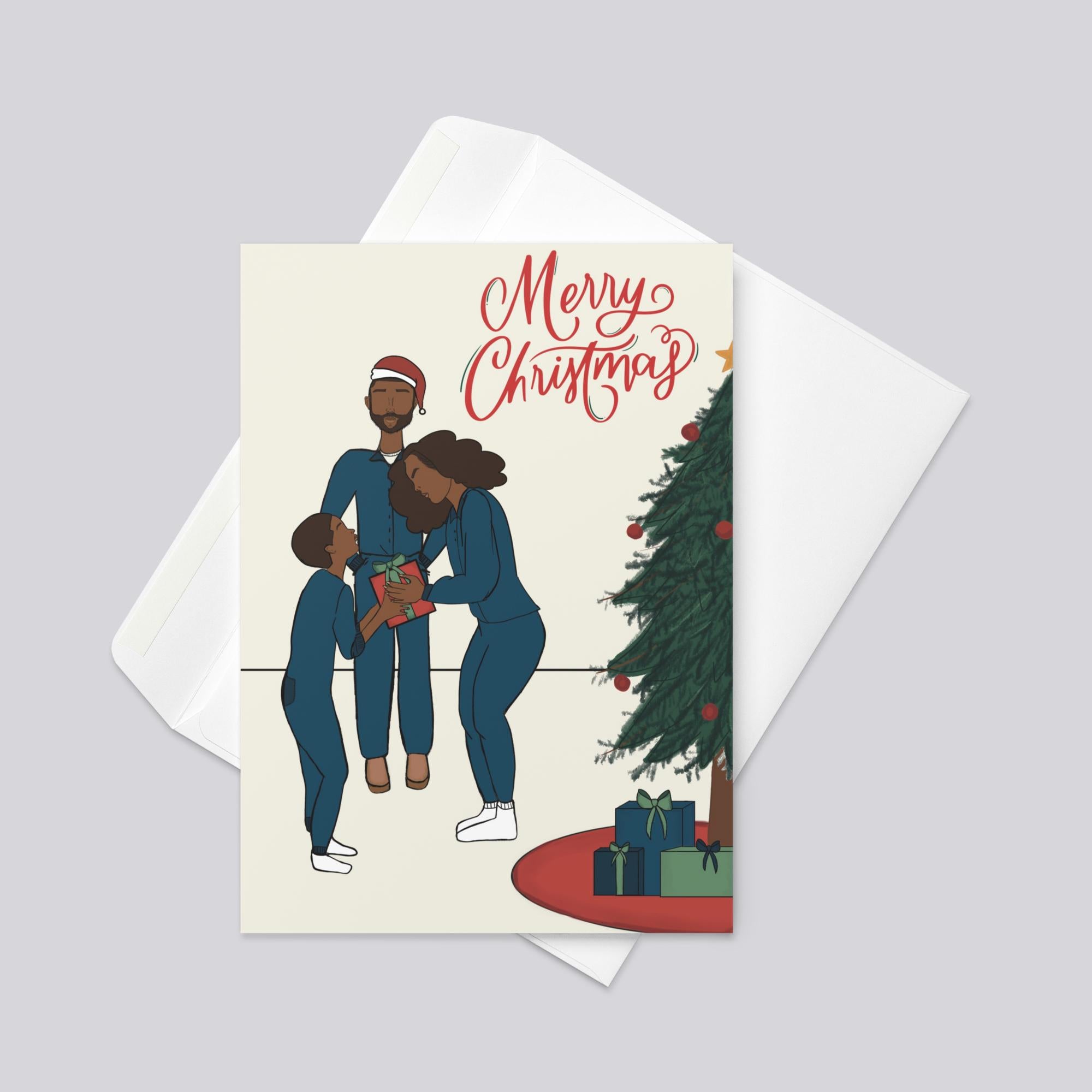 Merry Christmas Family! (Boy Child) Greeting Card