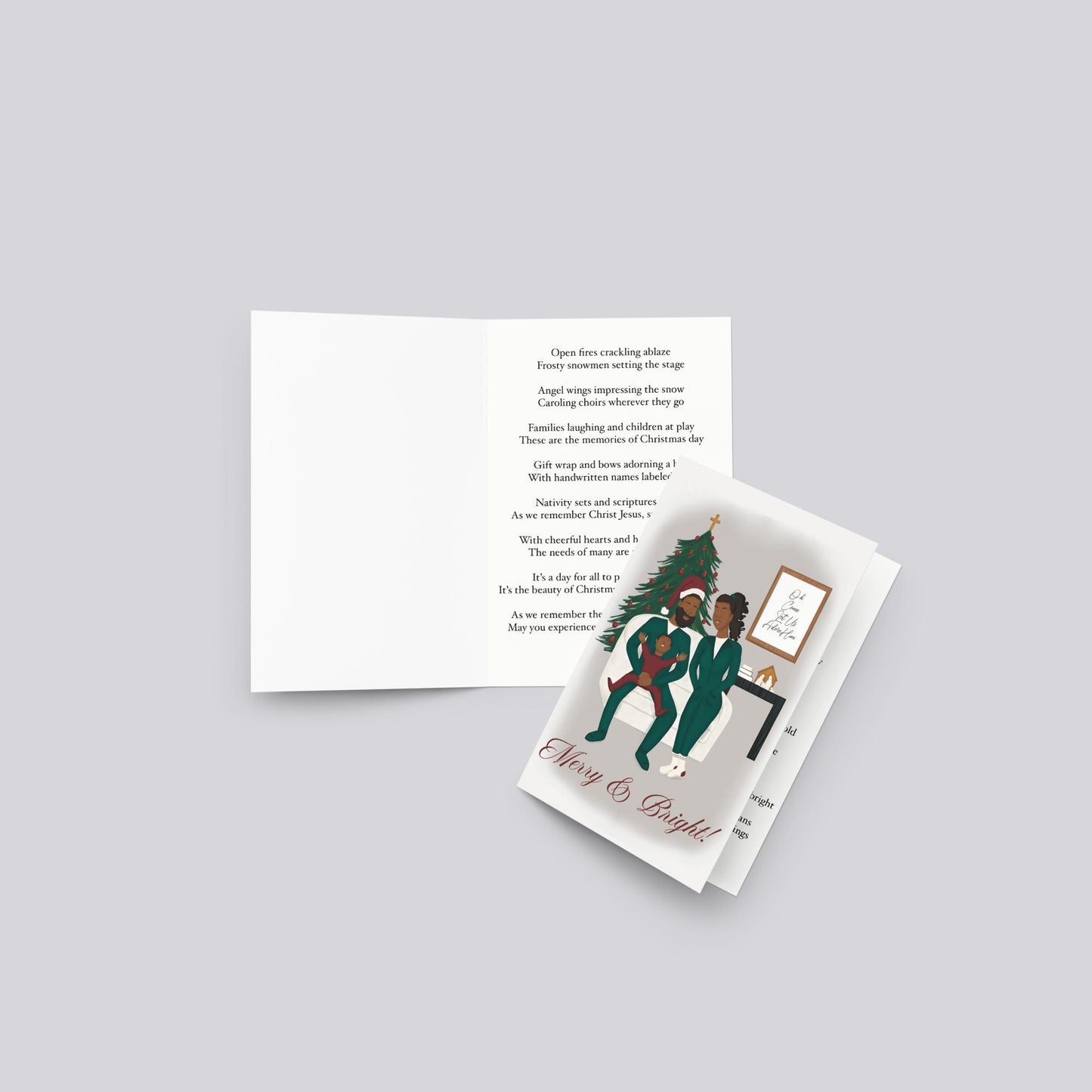 "Merry & Bright" Christmas Greeting Card