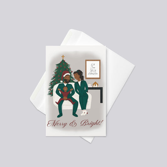 "Merry & Bright" Christmas Greeting Card