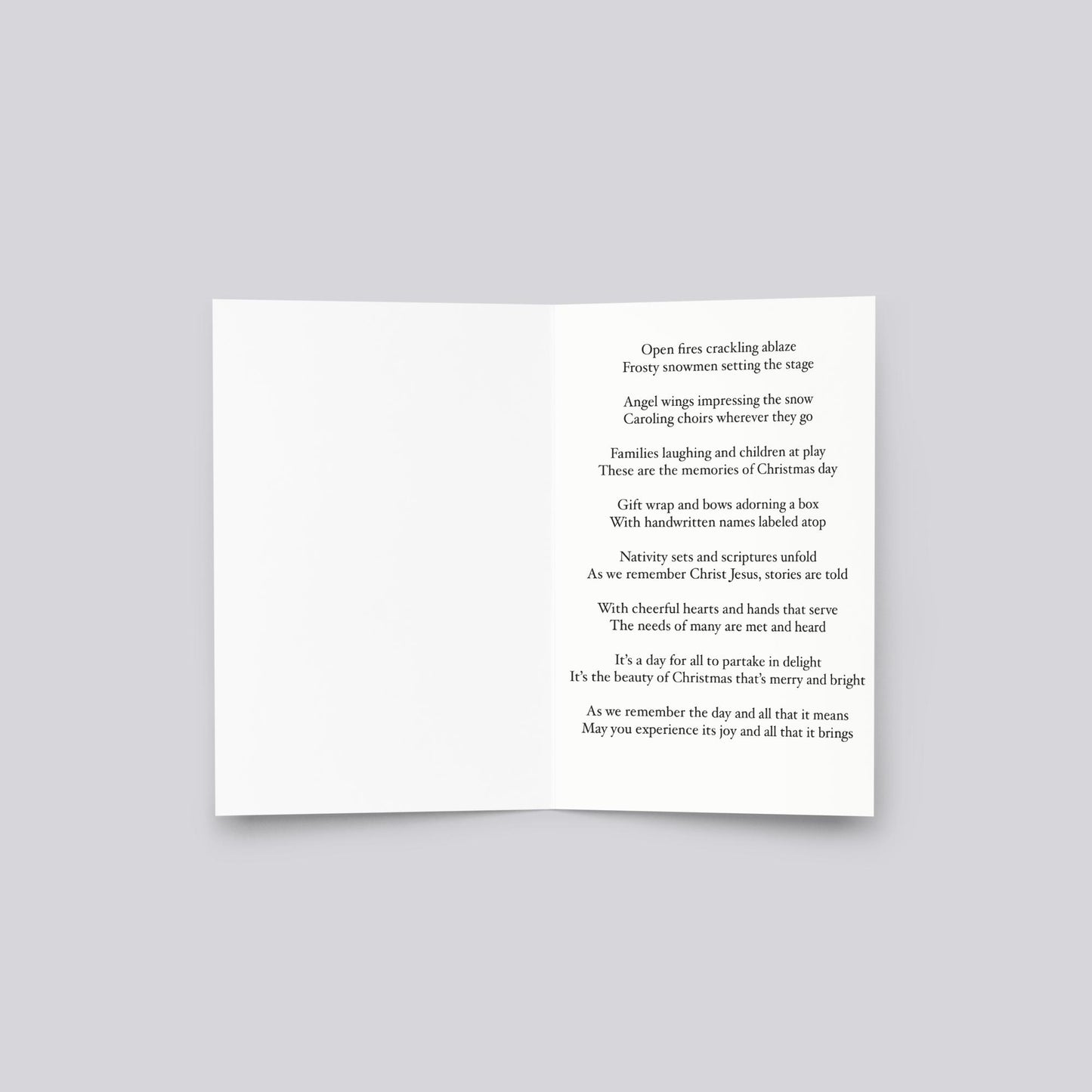 "Merry & Bright" Christmas Greeting Card