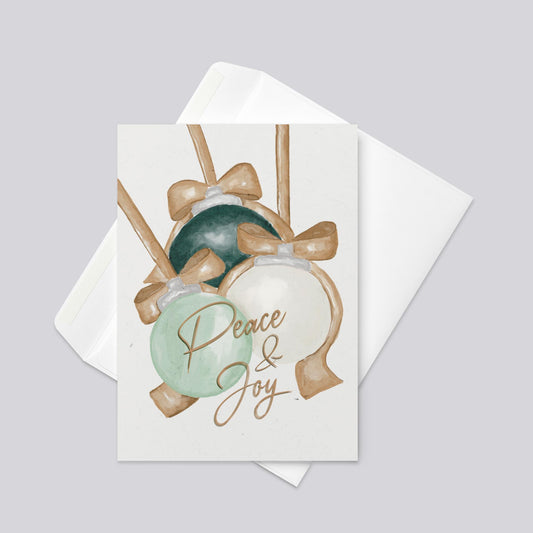 "Peace & Joy" Christmas Greeting Card