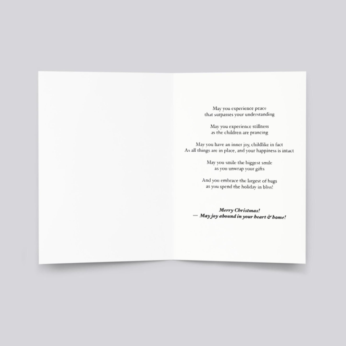 "Peace & Joy" Christmas Greeting Card