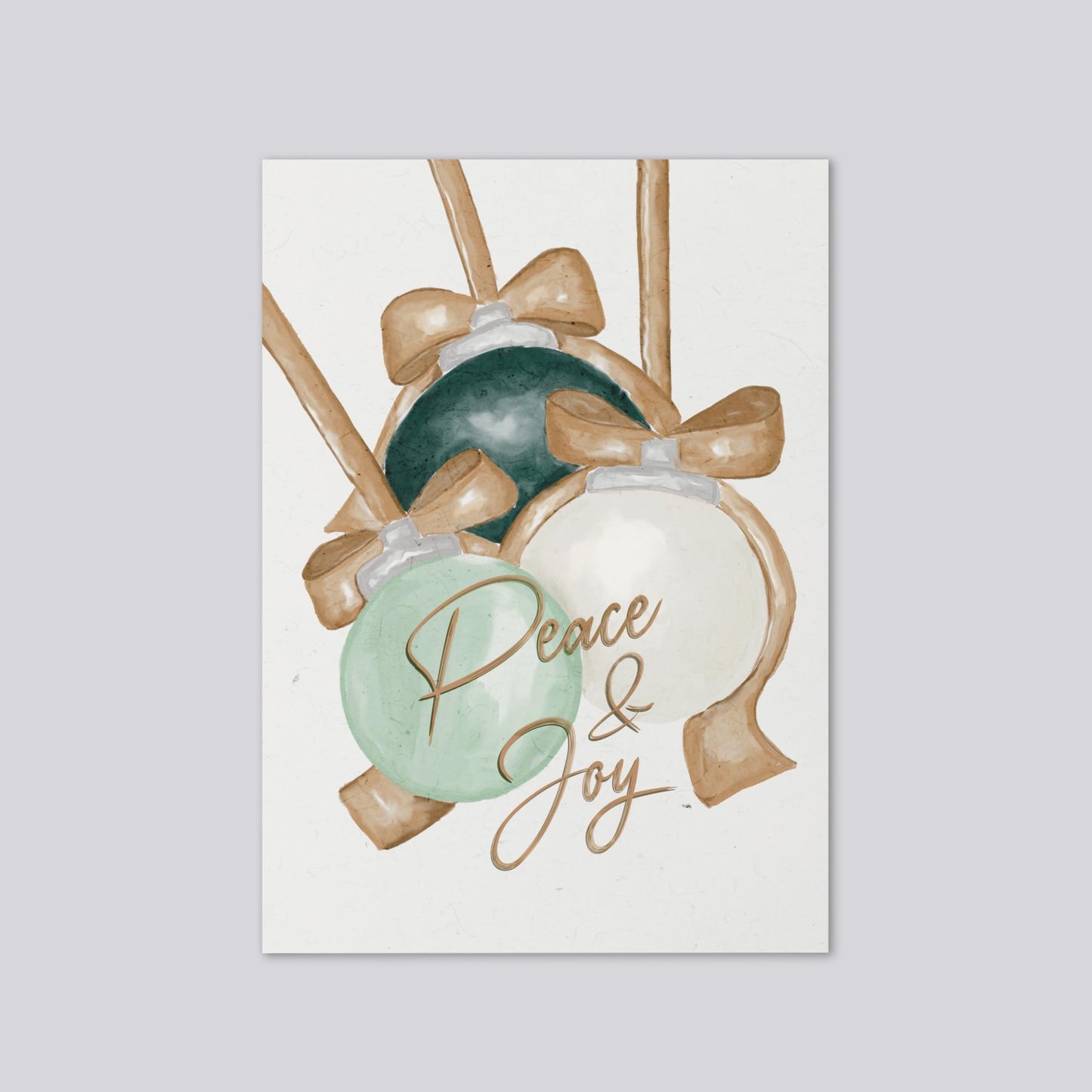 "Peace & Joy" Christmas Greeting Card