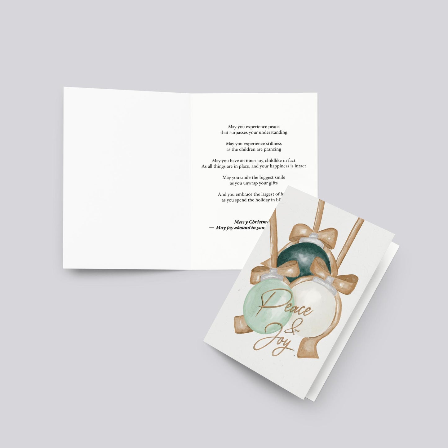 "Peace & Joy" Christmas Greeting Card