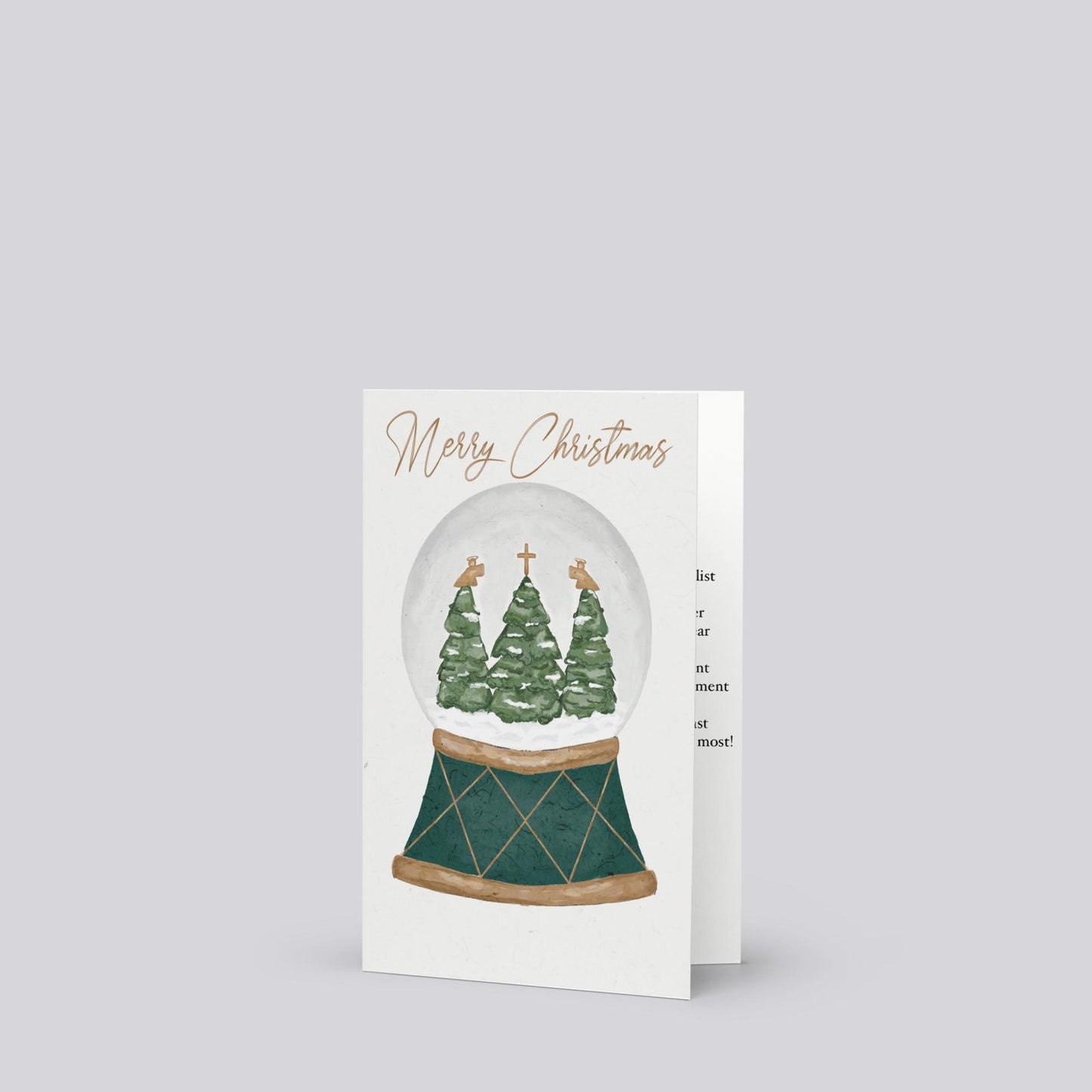 "Snow Globe" Christmas Greeting Card