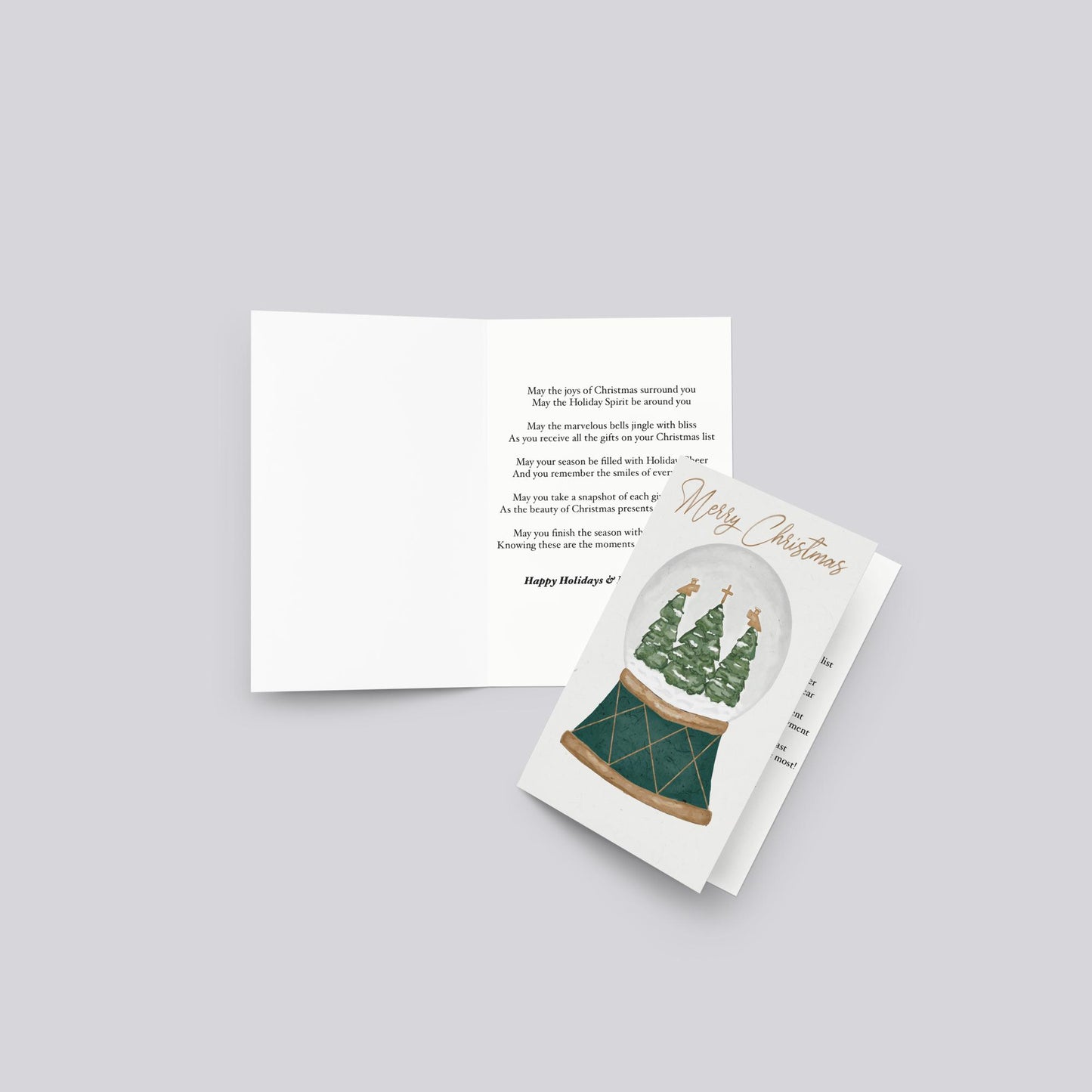 "Snow Globe" Christmas Greeting Card