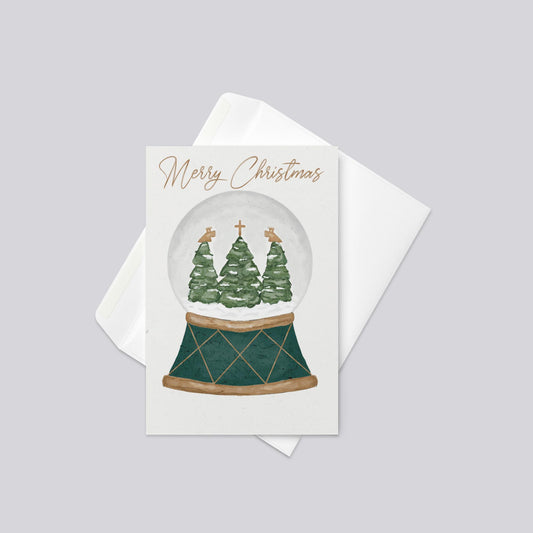 "Snow Globe" Christmas Greeting Card