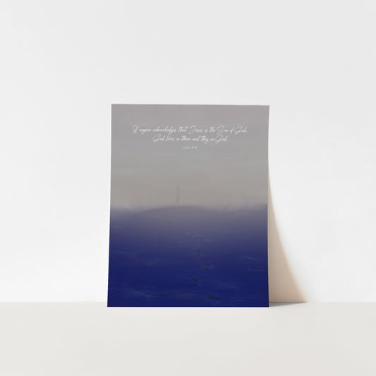 Spirit Led: Into The Deep - 1 John 4:15 Art Print