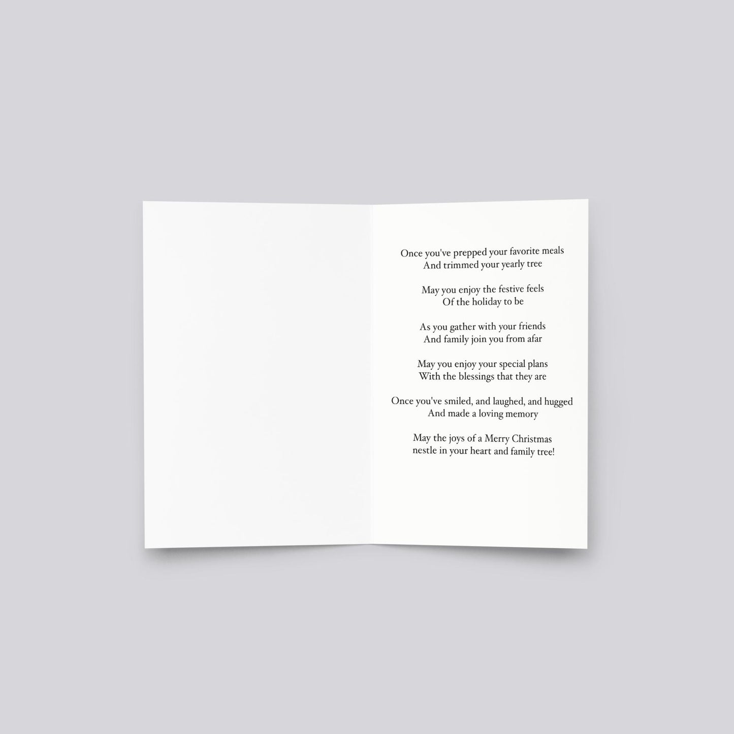 "Trimming The Tree" Christmas Greeting Card