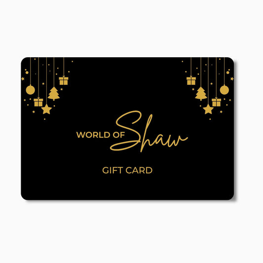 World of Shaw Black & Gold Christmas E- Gift Card