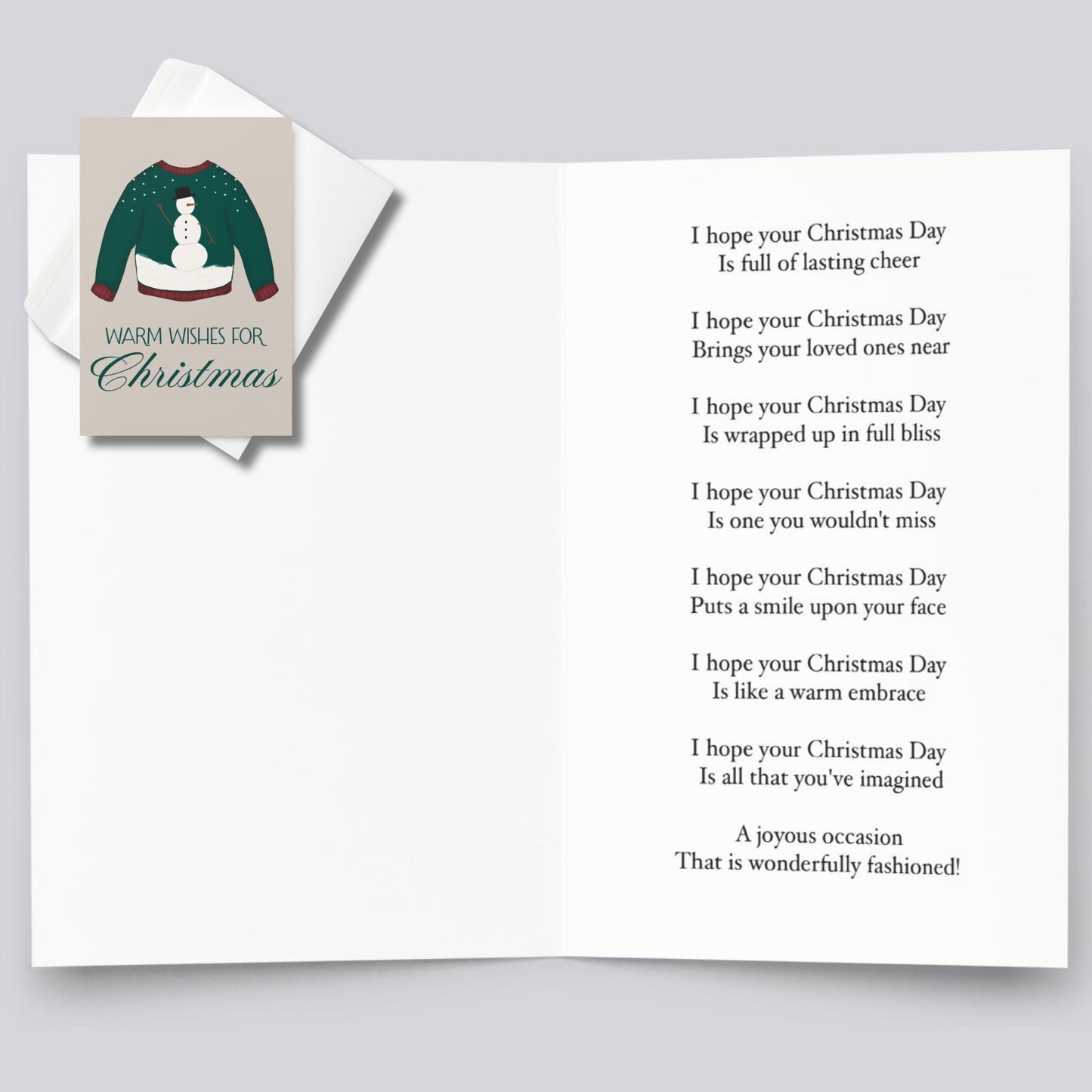 "A Very Merry Christmas" Artisan Poetry Greeting Card Set