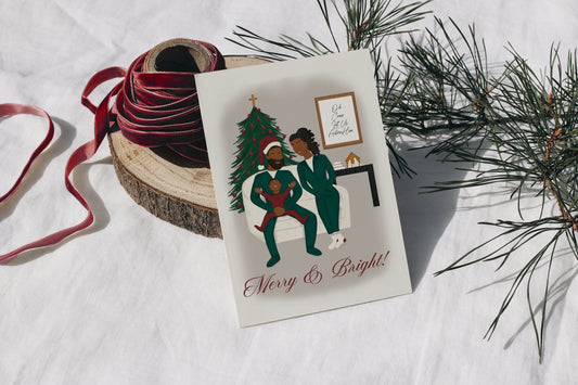 "Merry & Bright" Christmas Greeting Card