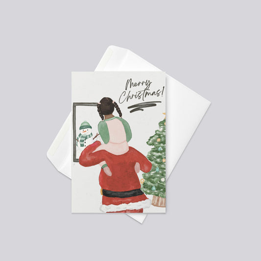 "Christmas with Santa " Christmas Greeting Card