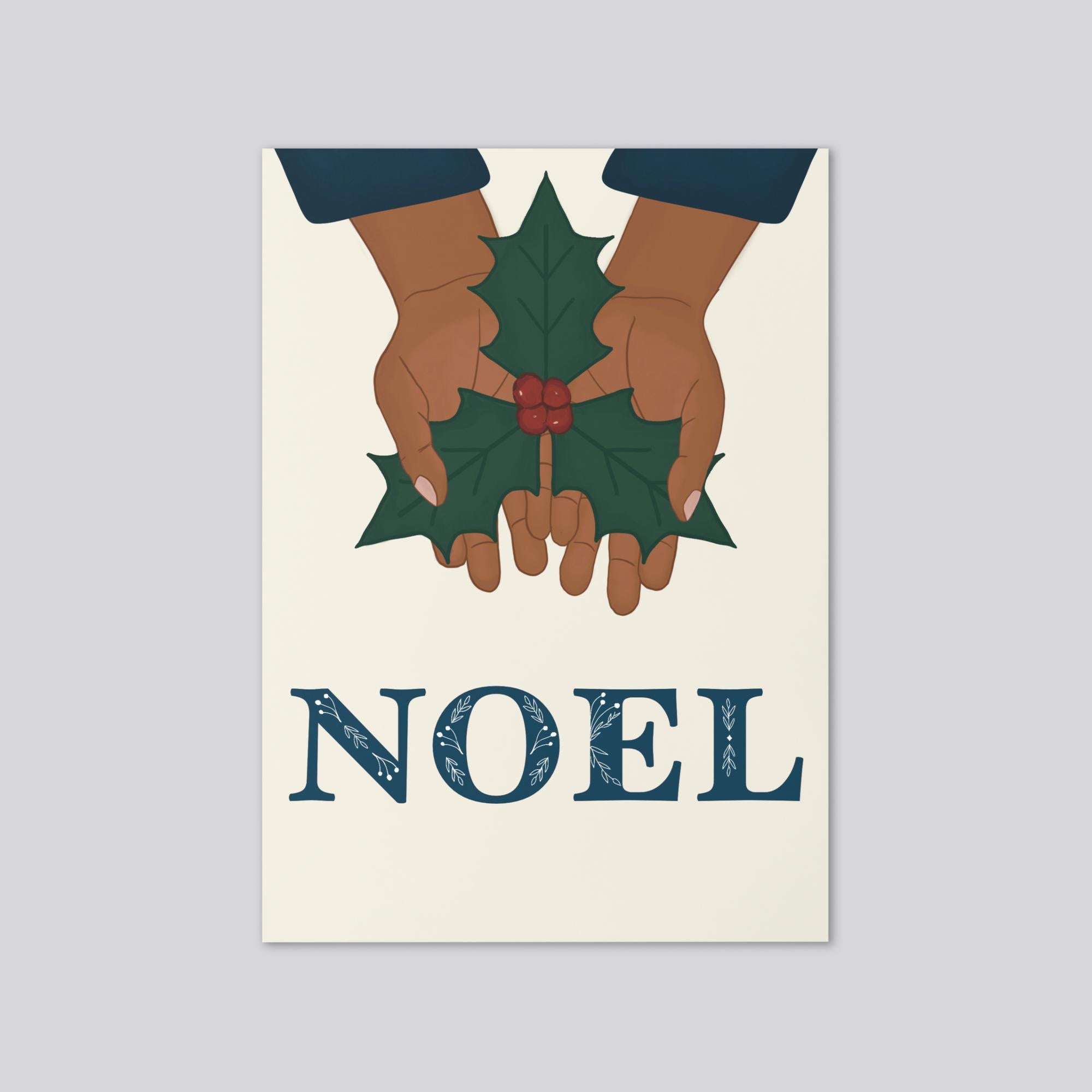 Noel Christmas Greeting Card (Blue)