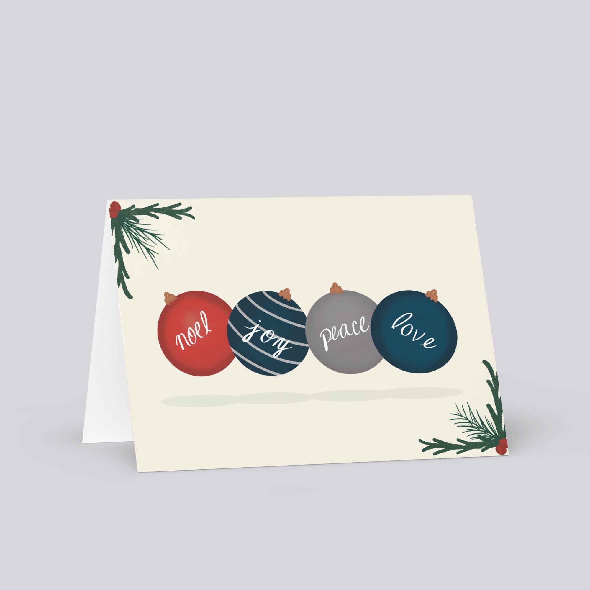 Decorative Ornaments Christmas Greeting Card