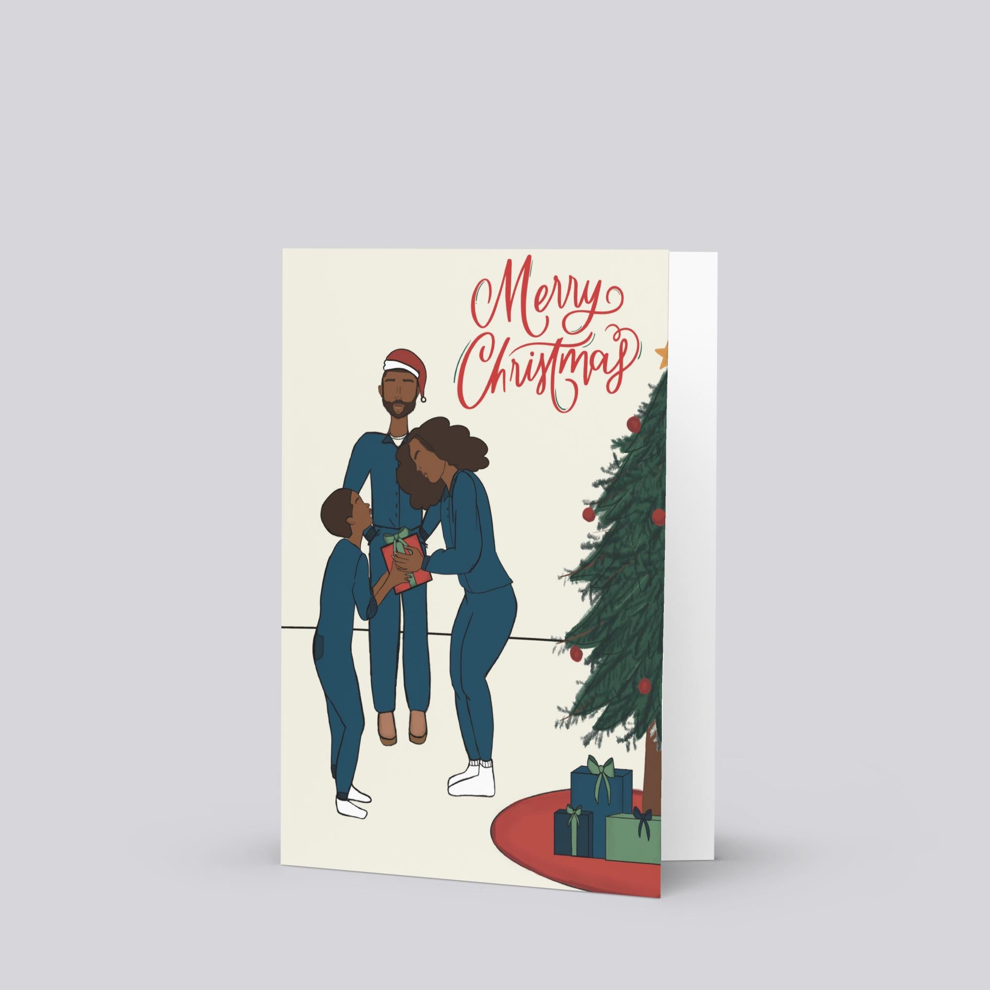 Merry Christmas Family! (Boy Child) Greeting Card