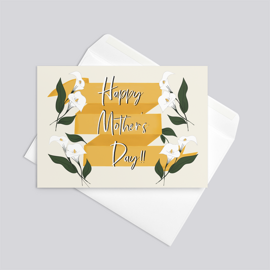 Cala Lily Mother's Day Card -  ** Grief/Loss Friendly**( for Mother-Like Figures)
