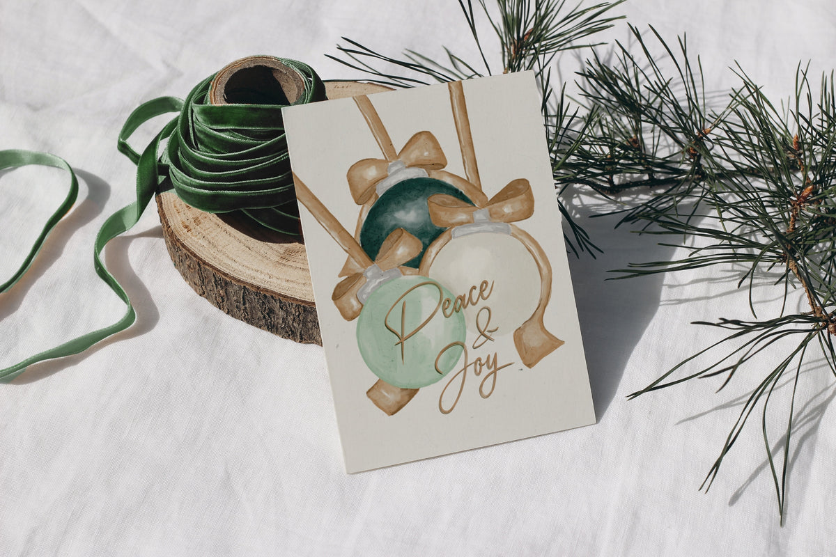 "Peace & Joy" Christmas Greeting Card